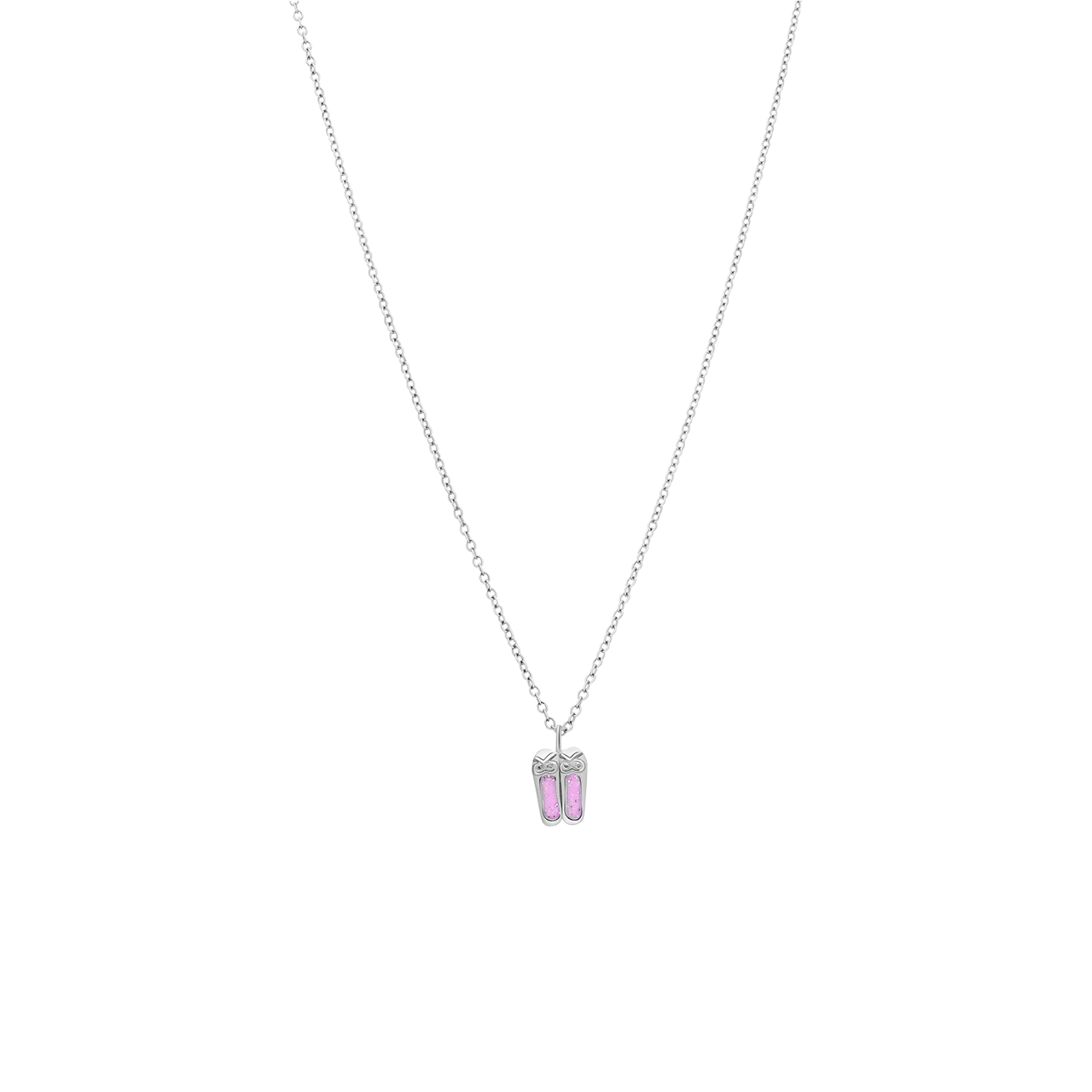 Zilveren ketting met hanger balletschoen