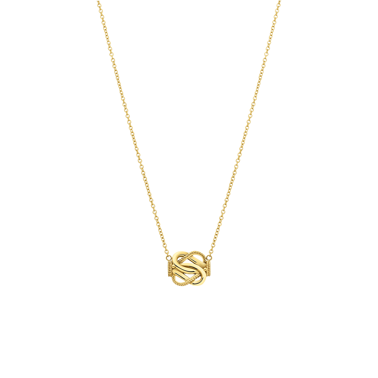 Stainless steel goldplated ketting met hanger surinaamse mattenklopper