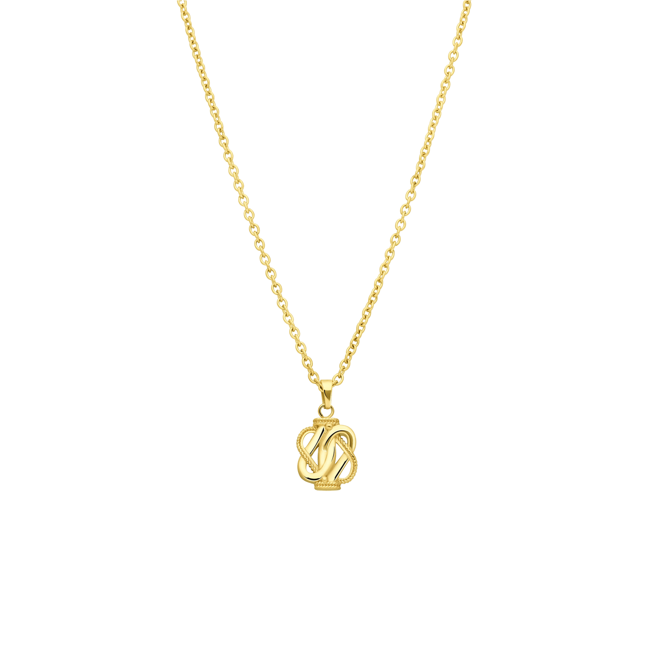 Gerecycled stainless steel goldplated collier mattenklopper