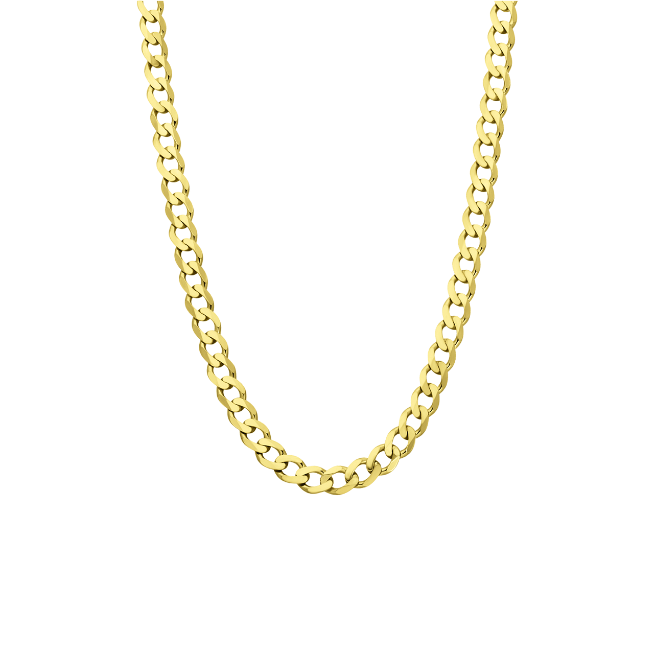 Gerecycled zilveren goldplated schakelketting