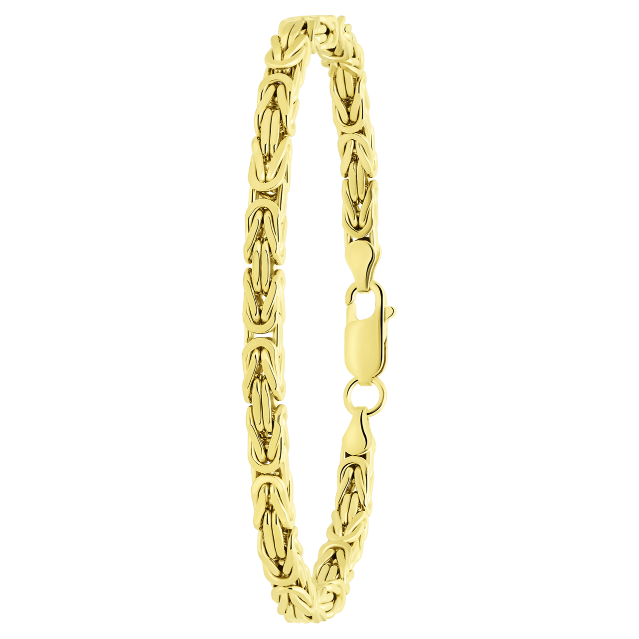 Goldplattiertes Herren-Armband aus recyceltem Silber mit Königsglied.