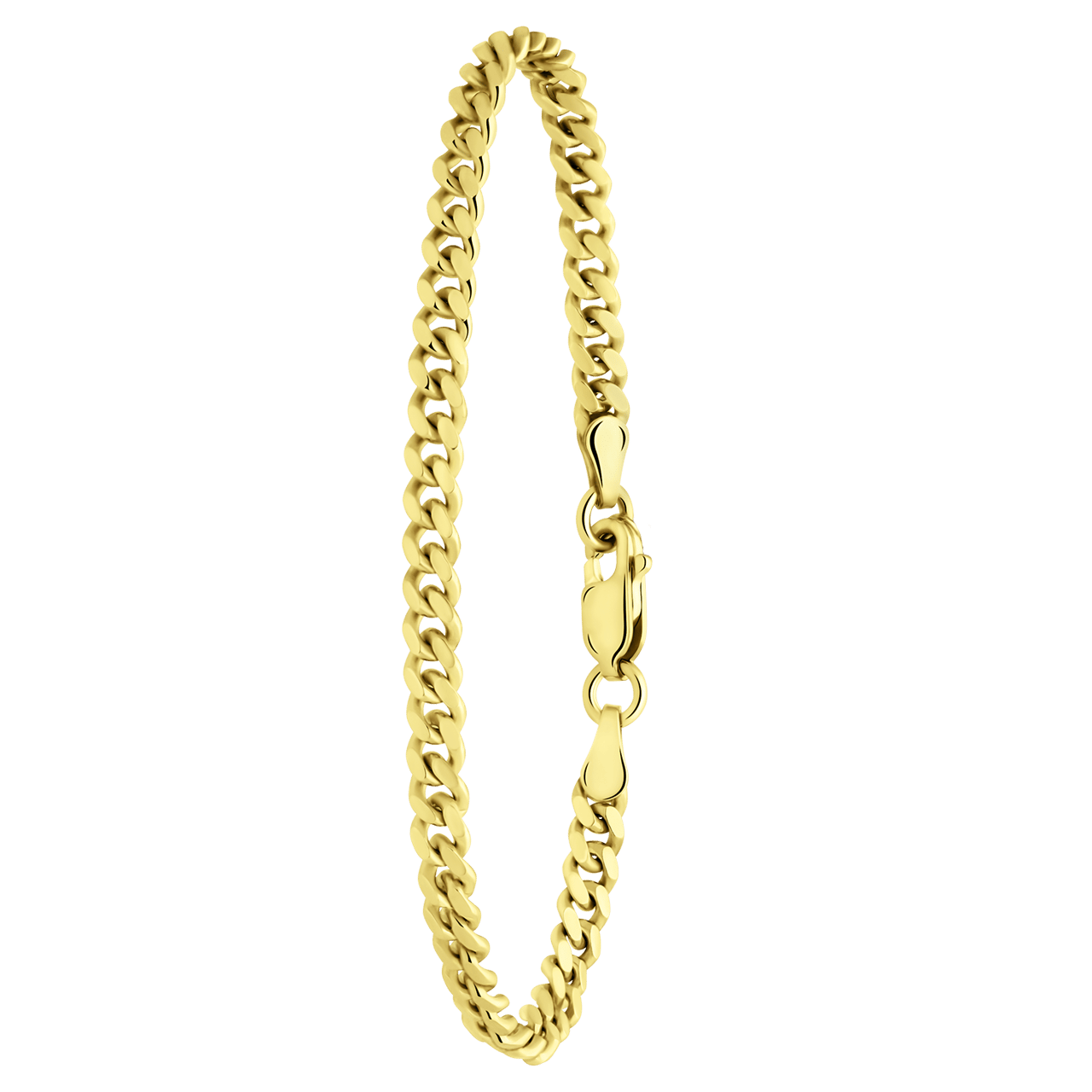 Goldplattiertes Armband aus recyceltem Silber mit Gourmetglied.
