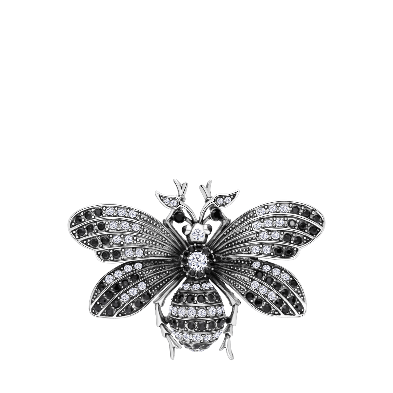 Silberfarbene Bijoux-Brosche Käfer