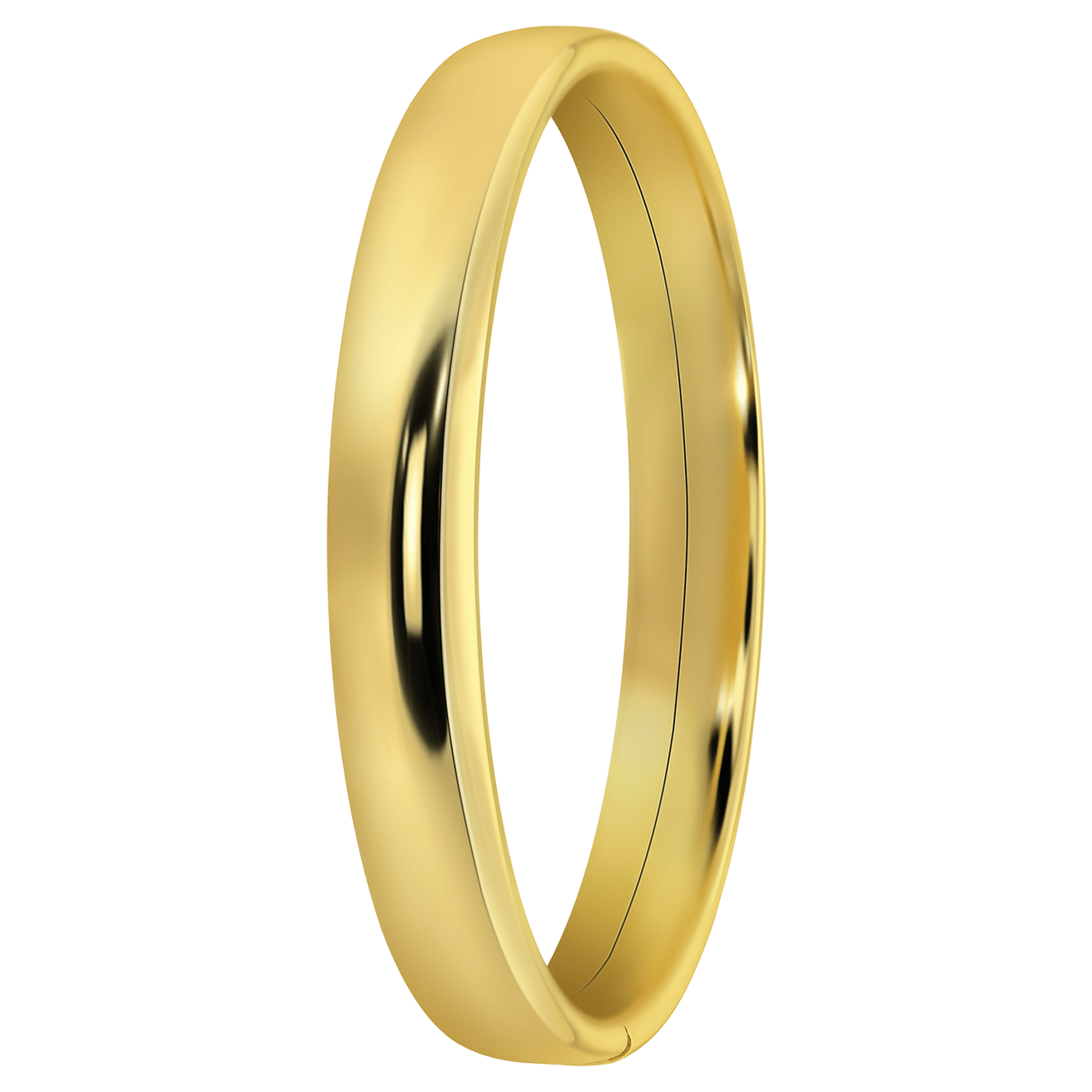 Zilveren goldplated bangle 10mm