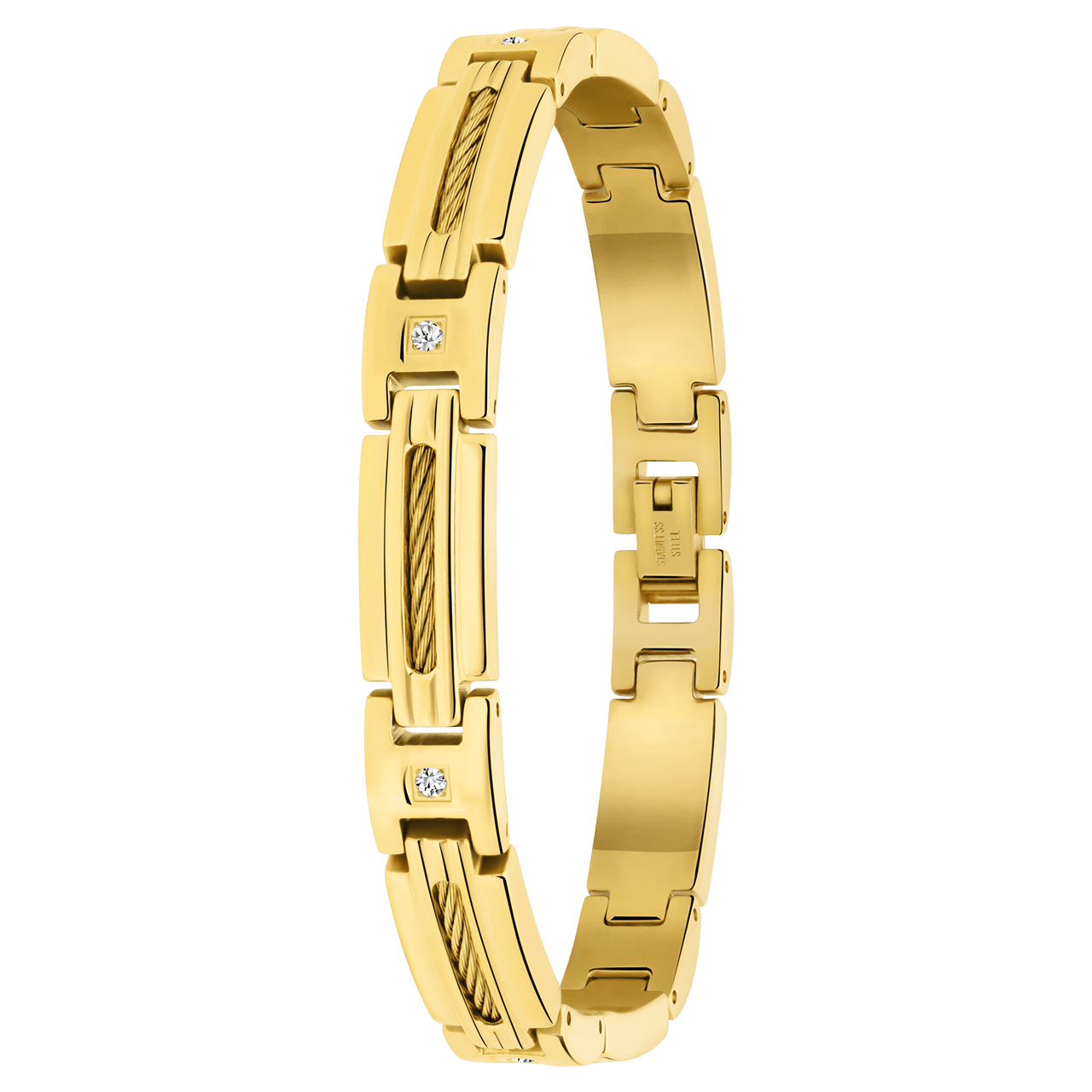 Vergoldetes Armband aus recyceltem Edelstahl