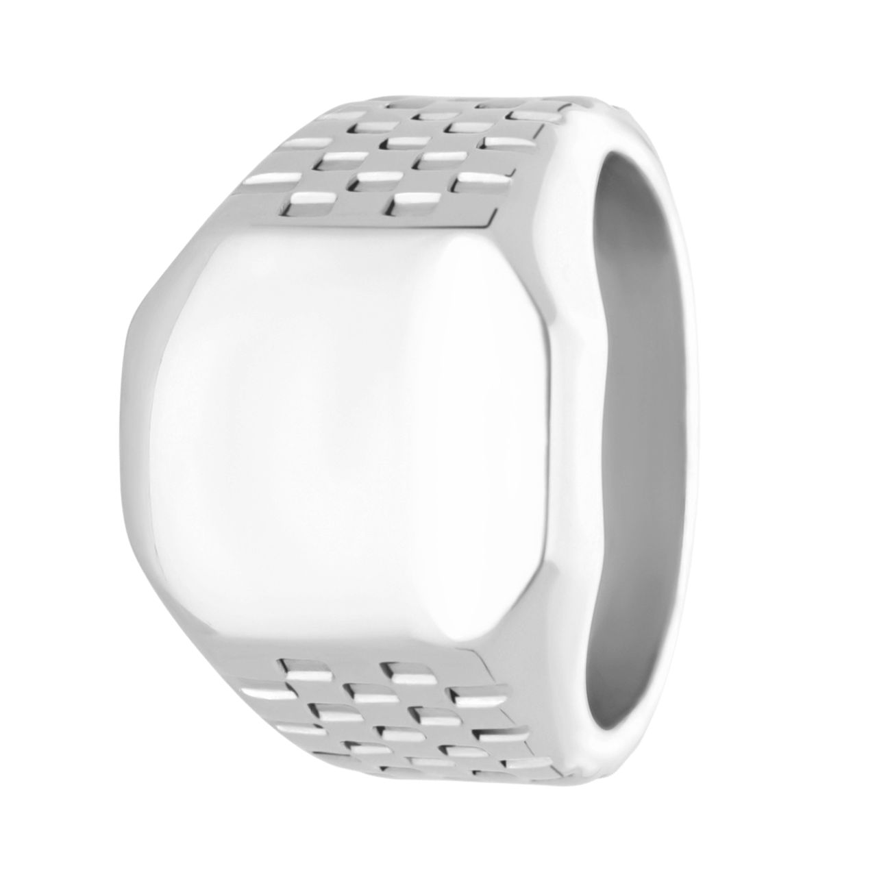 Stainless steel zegelring bewerkt