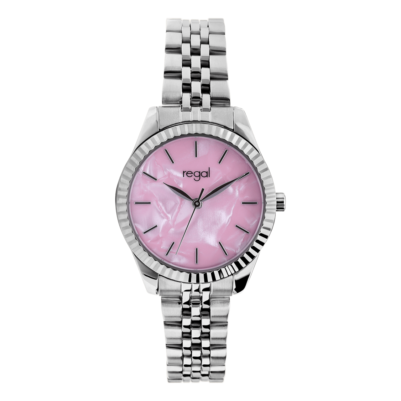 Regal horloge met stainless steel band