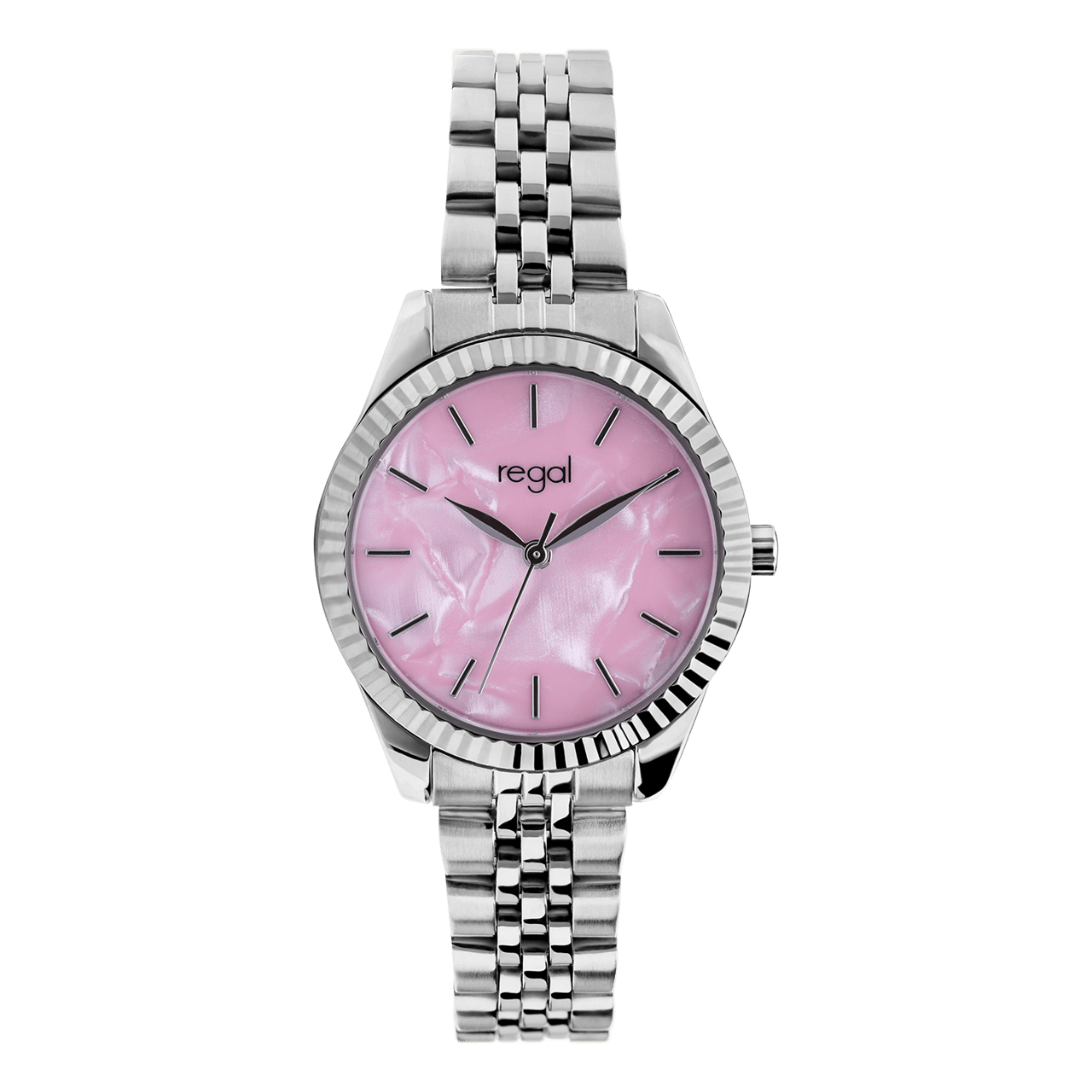 Regal horloge met stalen band