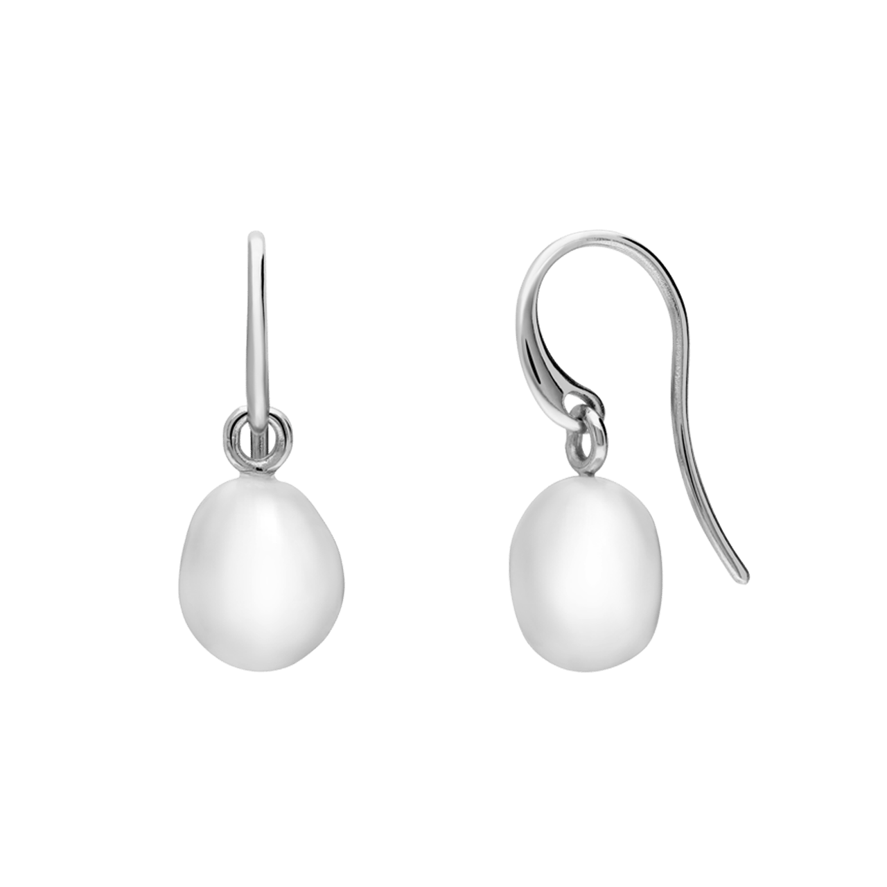 Silber-Ohrringe mit Süßwasserperle