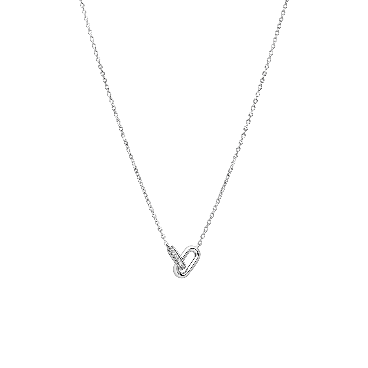 Halskette aus 925er Silber mit Anhänger mit Zirkoniabesatz
