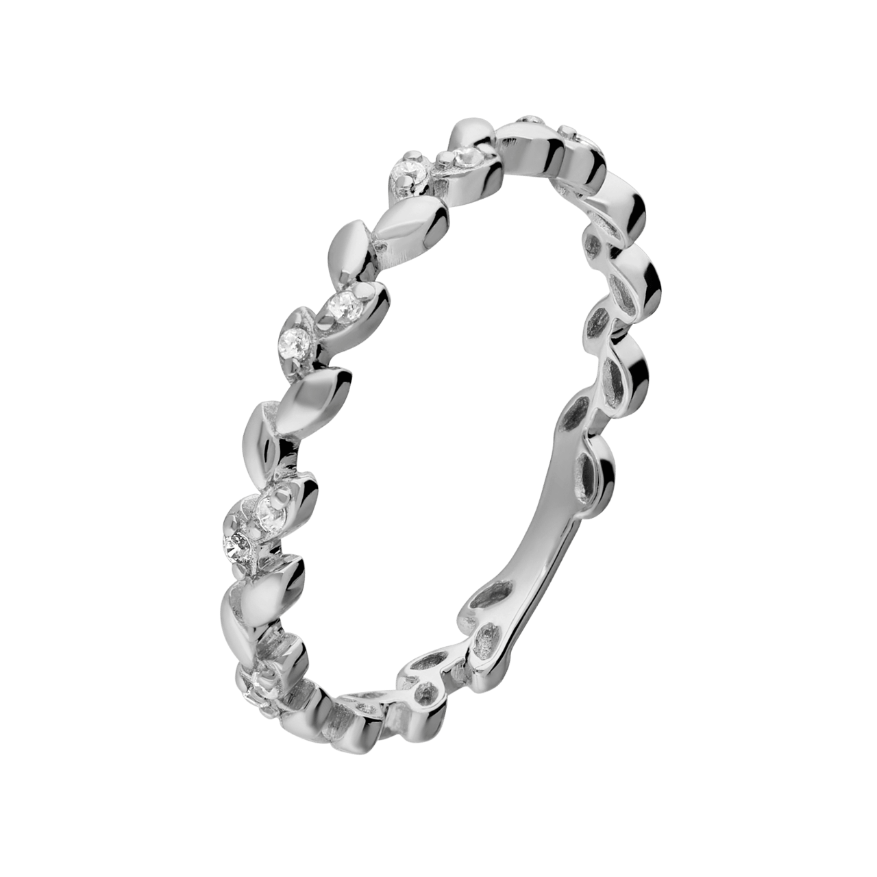 Ring aus 925er Silber Blatt