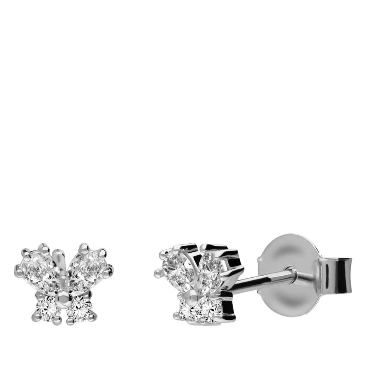 Ohrstecker, 925 Silber, Schmetterling, Zirkonia