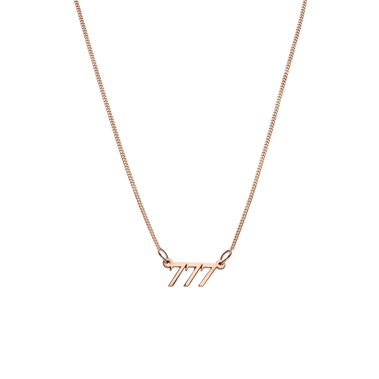 Zilver roséplated angel number ketting - kies jouw nummer