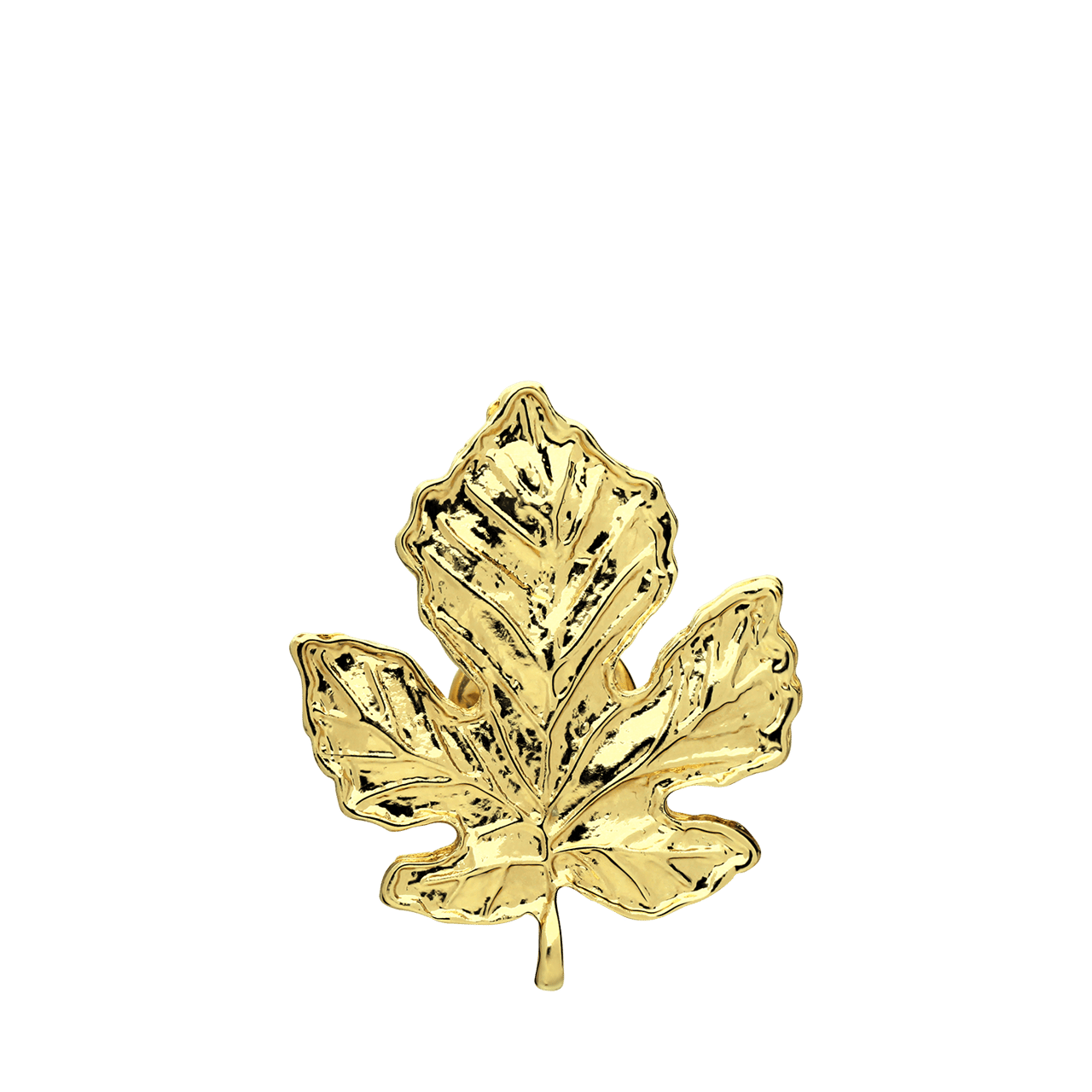 Goudkleurige bijoux broche blad met speld