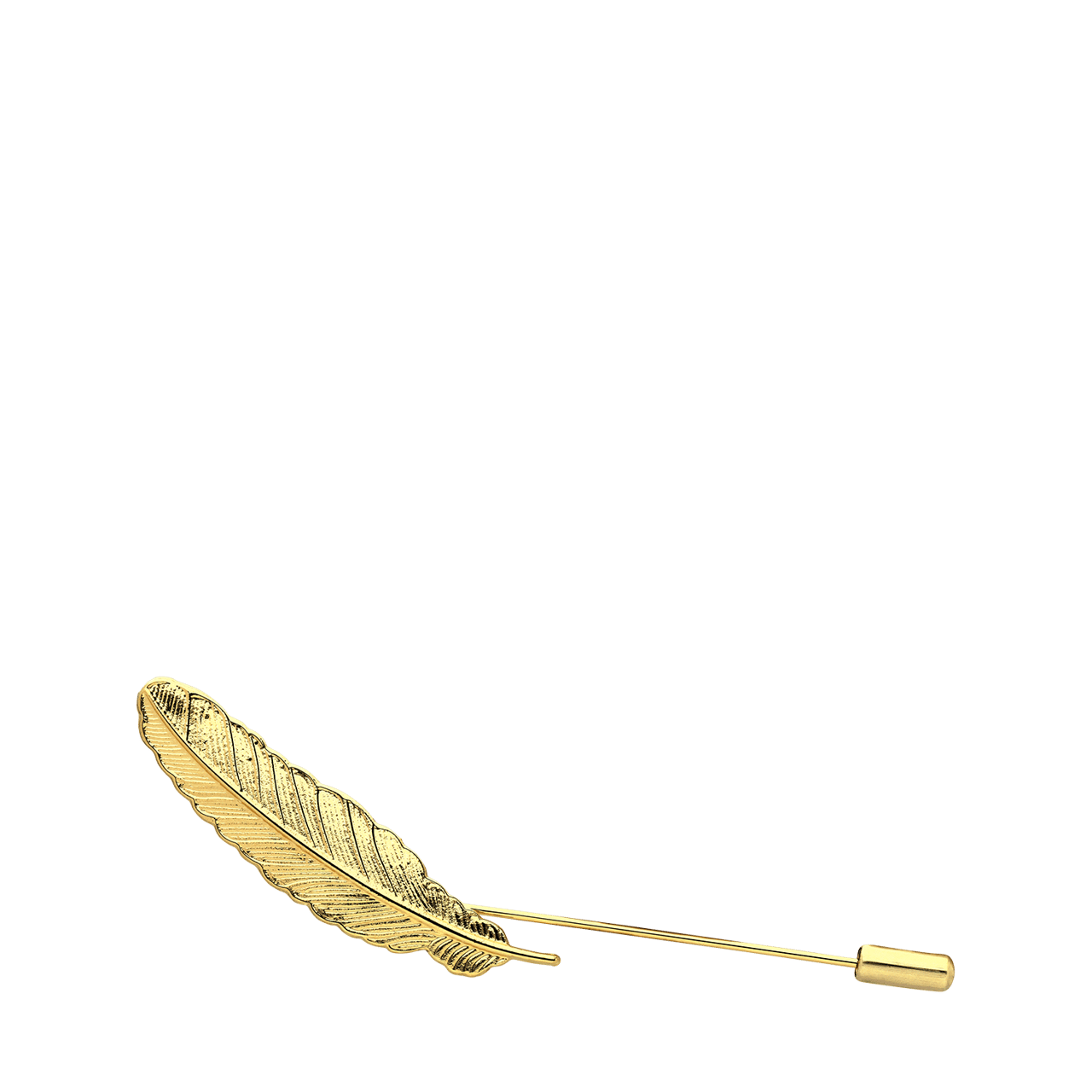 Goudkleurige bijoux broche veer