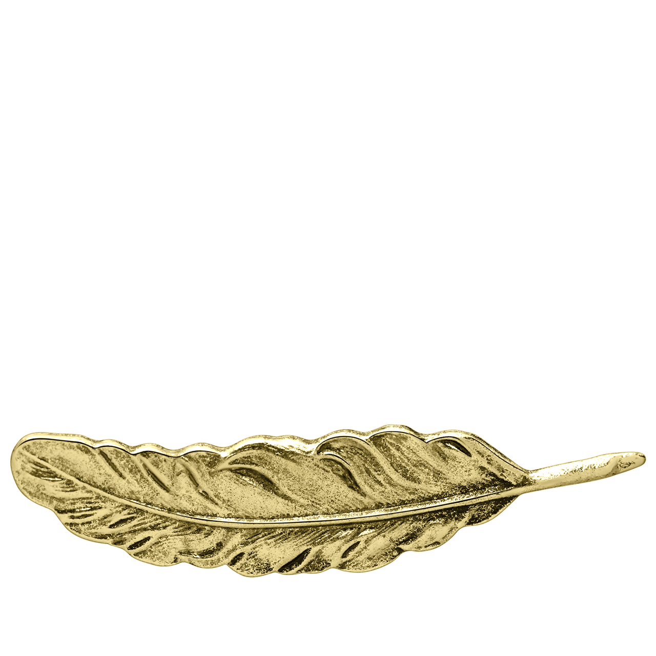 Goldfarbene Bijoux-Brosche, Feder