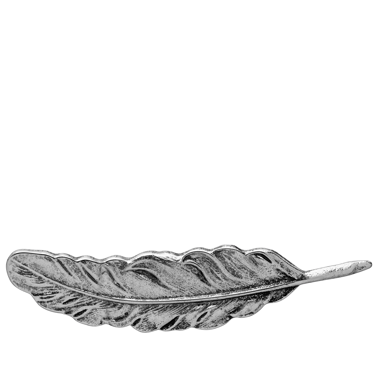 Silberfarbene Bijoux-Brosche, Feder