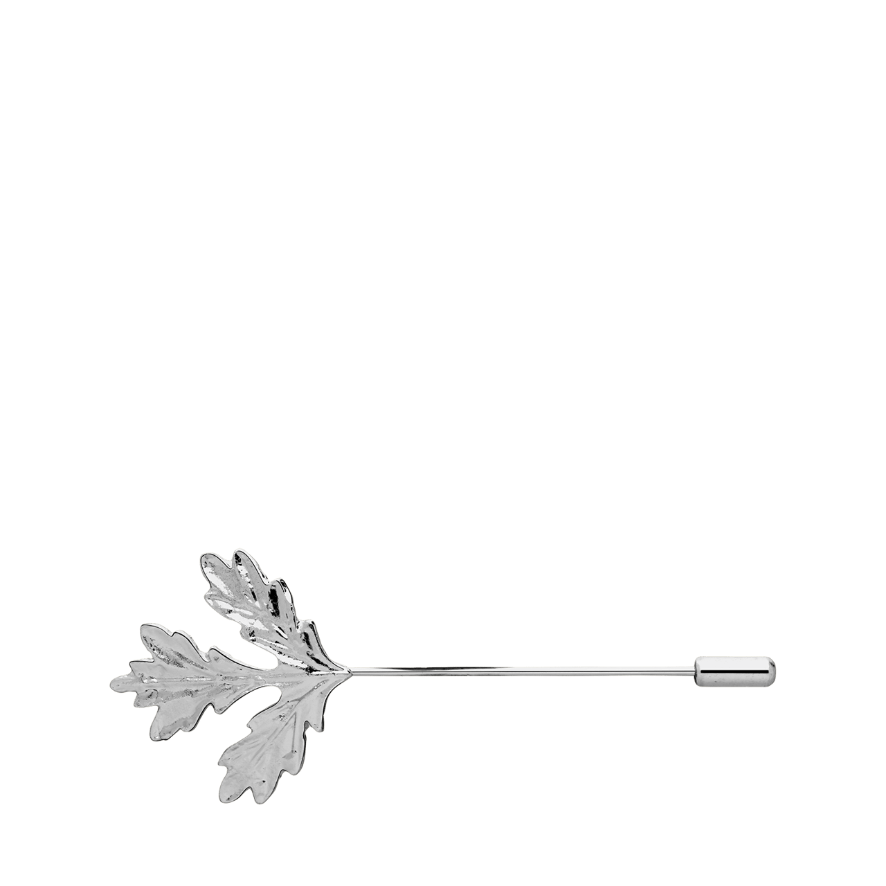 Silberfarbene Bijoux-Brosche, Blatt