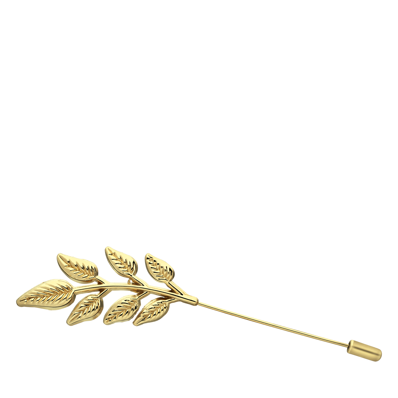 Goudkleurige bijoux broche bladtak