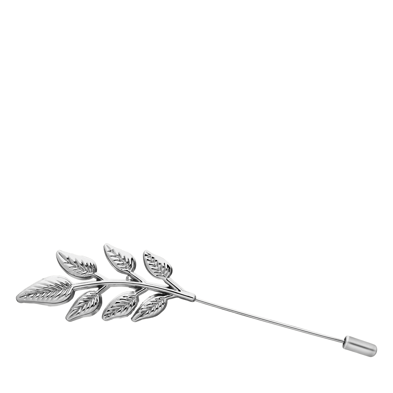 Zilverkleurige bijoux broche bladtak