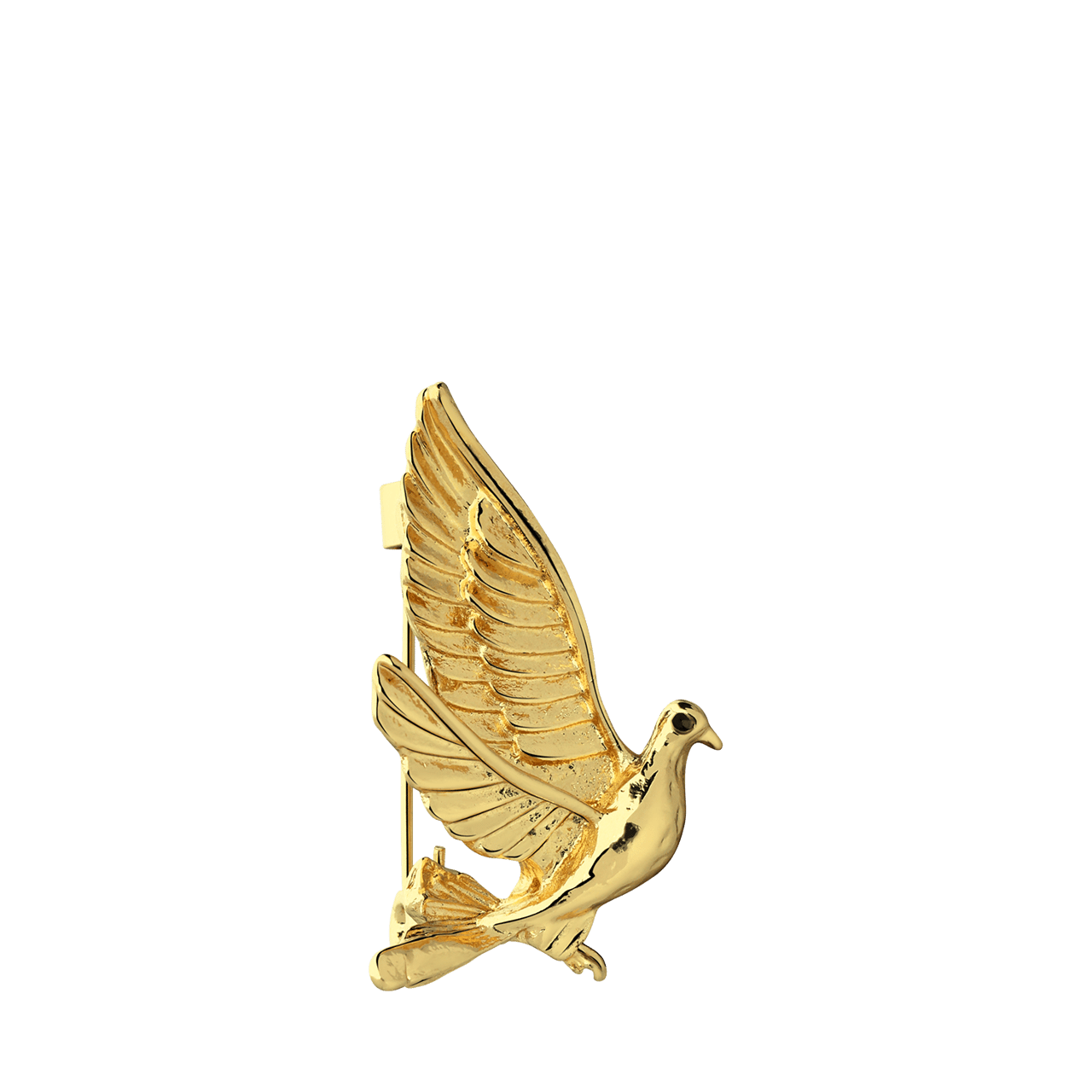 Bijoux goudkleurige broche duif voor dames