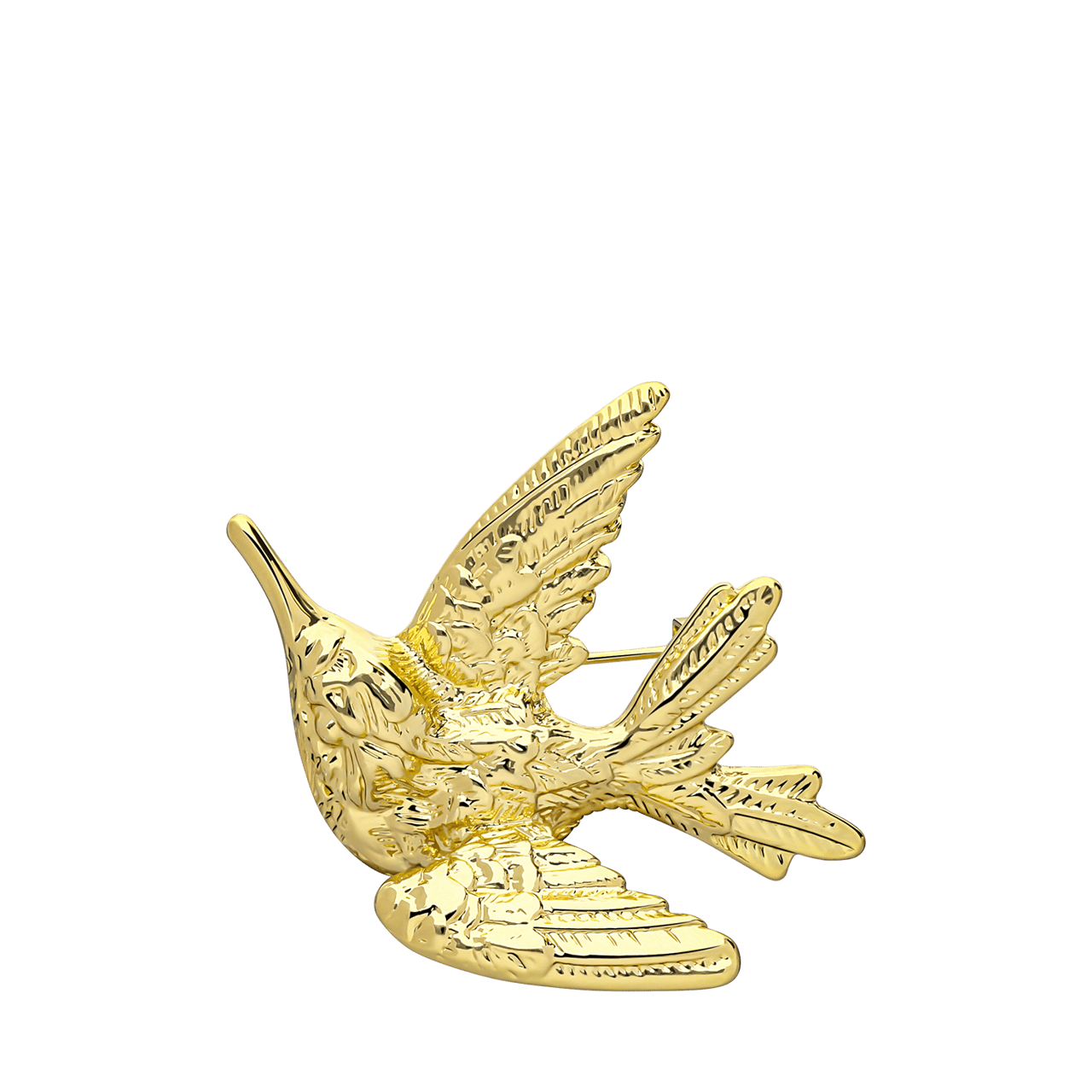 Goudkleurige bijoux broche vogel
