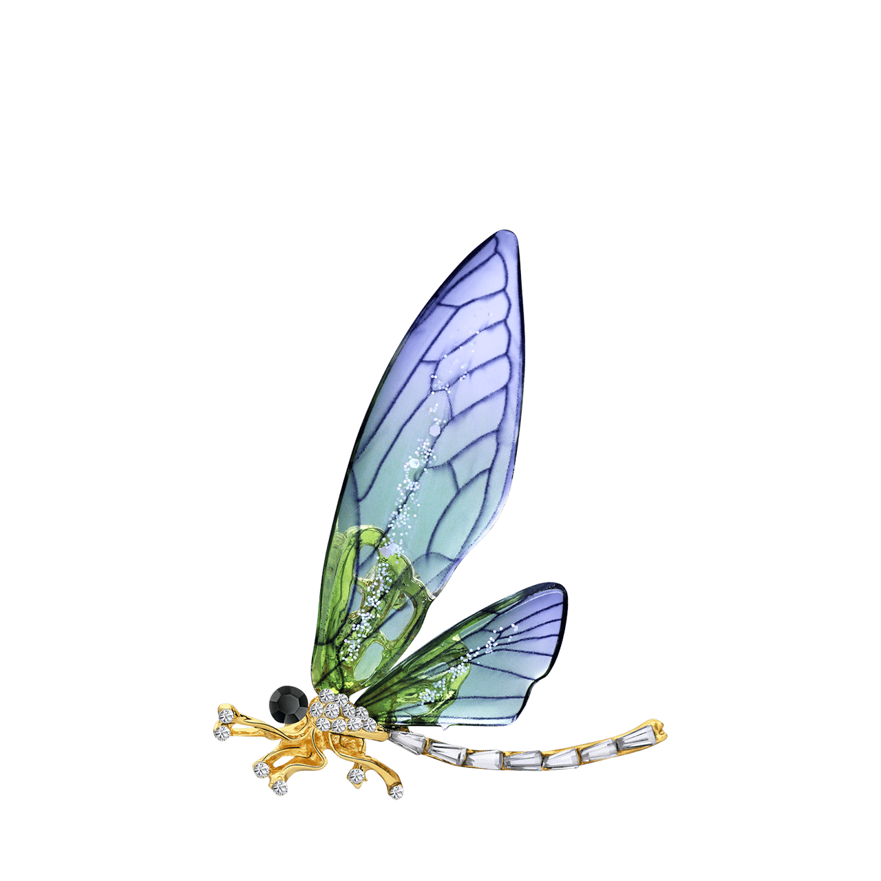Goudkleurige bijoux broche libelle