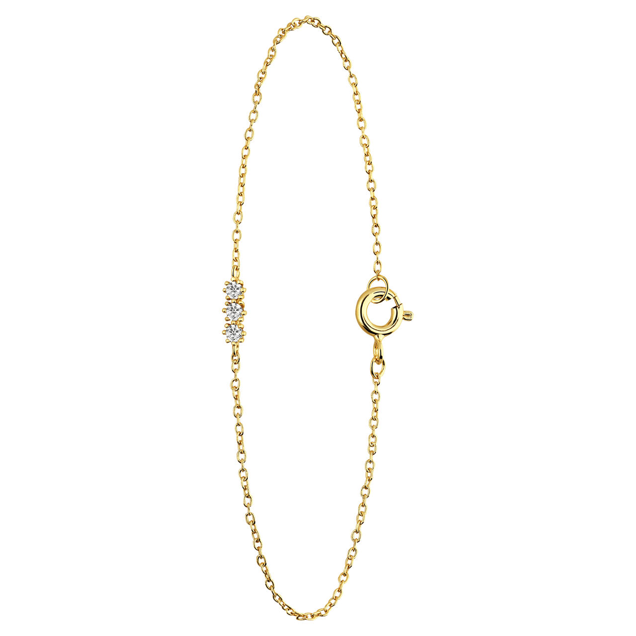 Zilveren goldplated armband voor dames