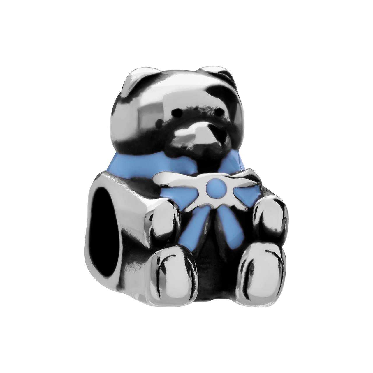 Bettelarmband-Anhänger aus Edelstahl, Bär mit Seil