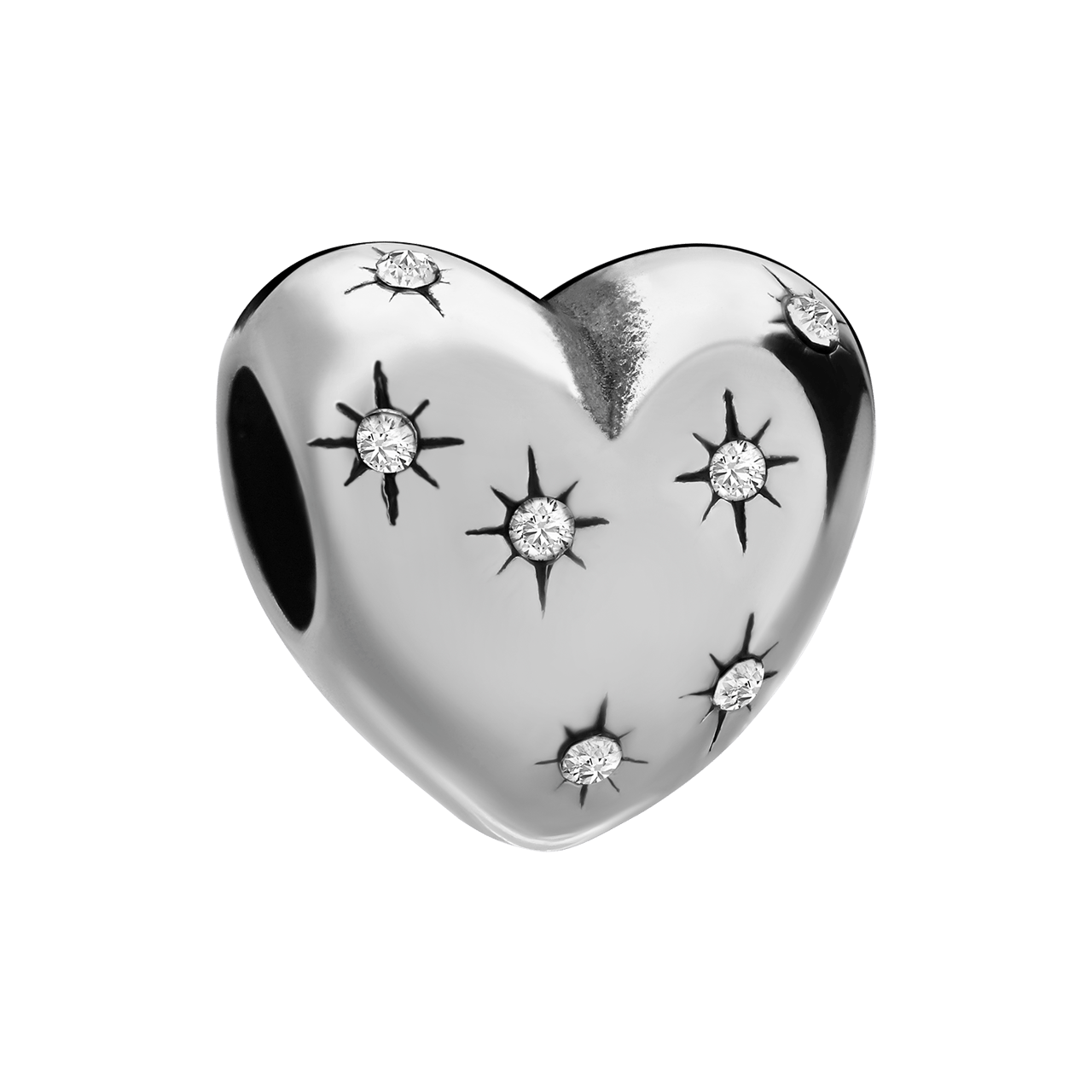 charm aus Edelstahl Herz