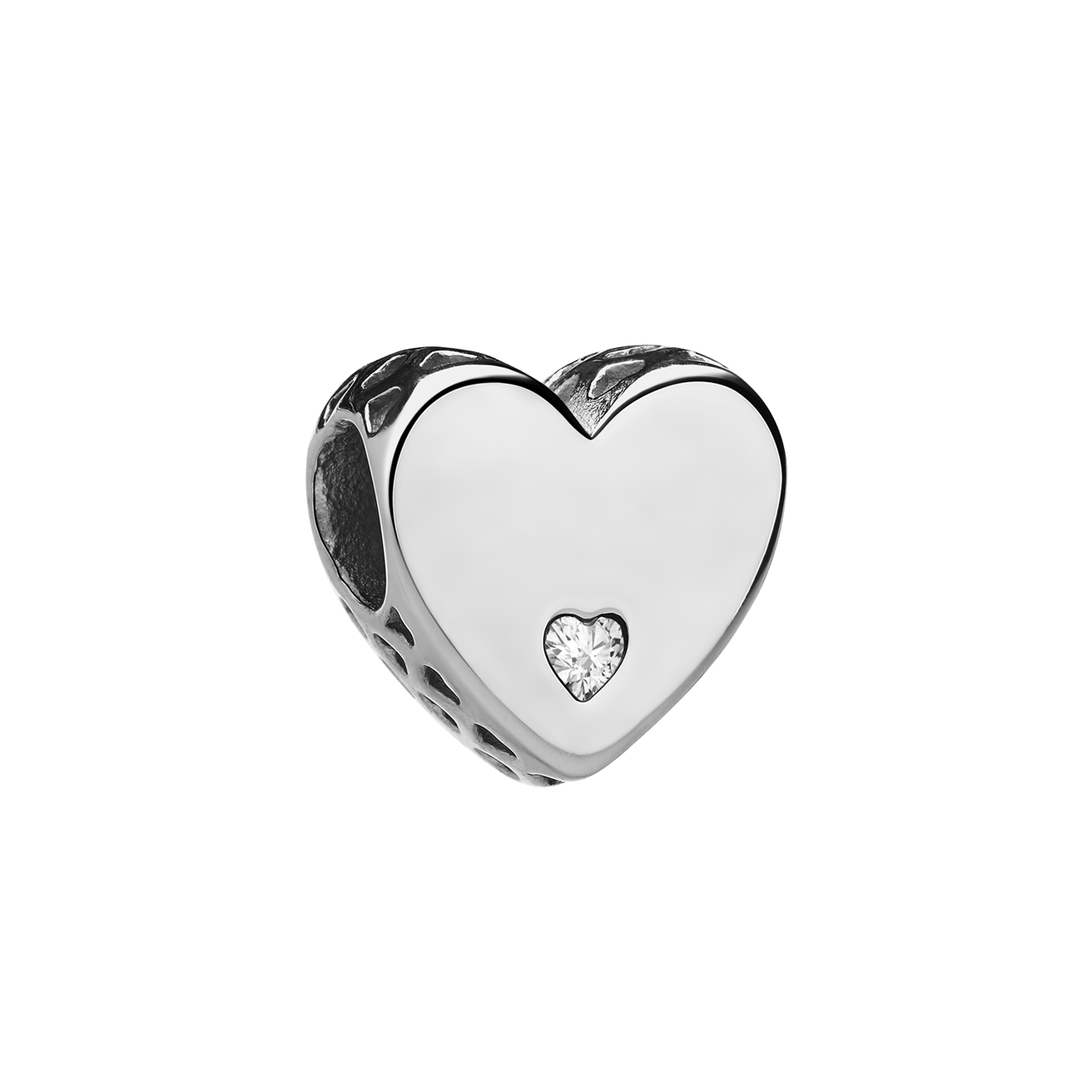 Stainless steel bedel hart met zirkonia