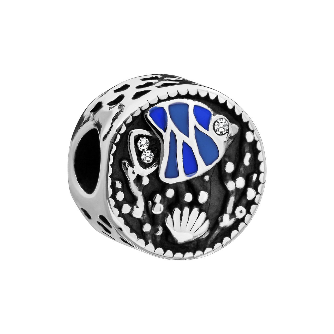 Charm aus Edelstahl rund Ozean