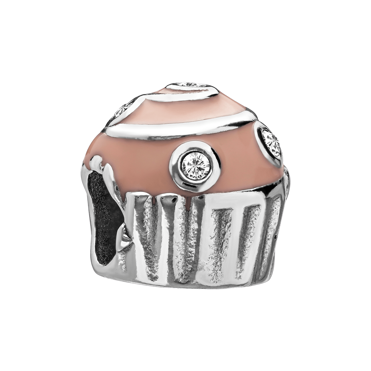 Charm aus Edelstahl Cupcake