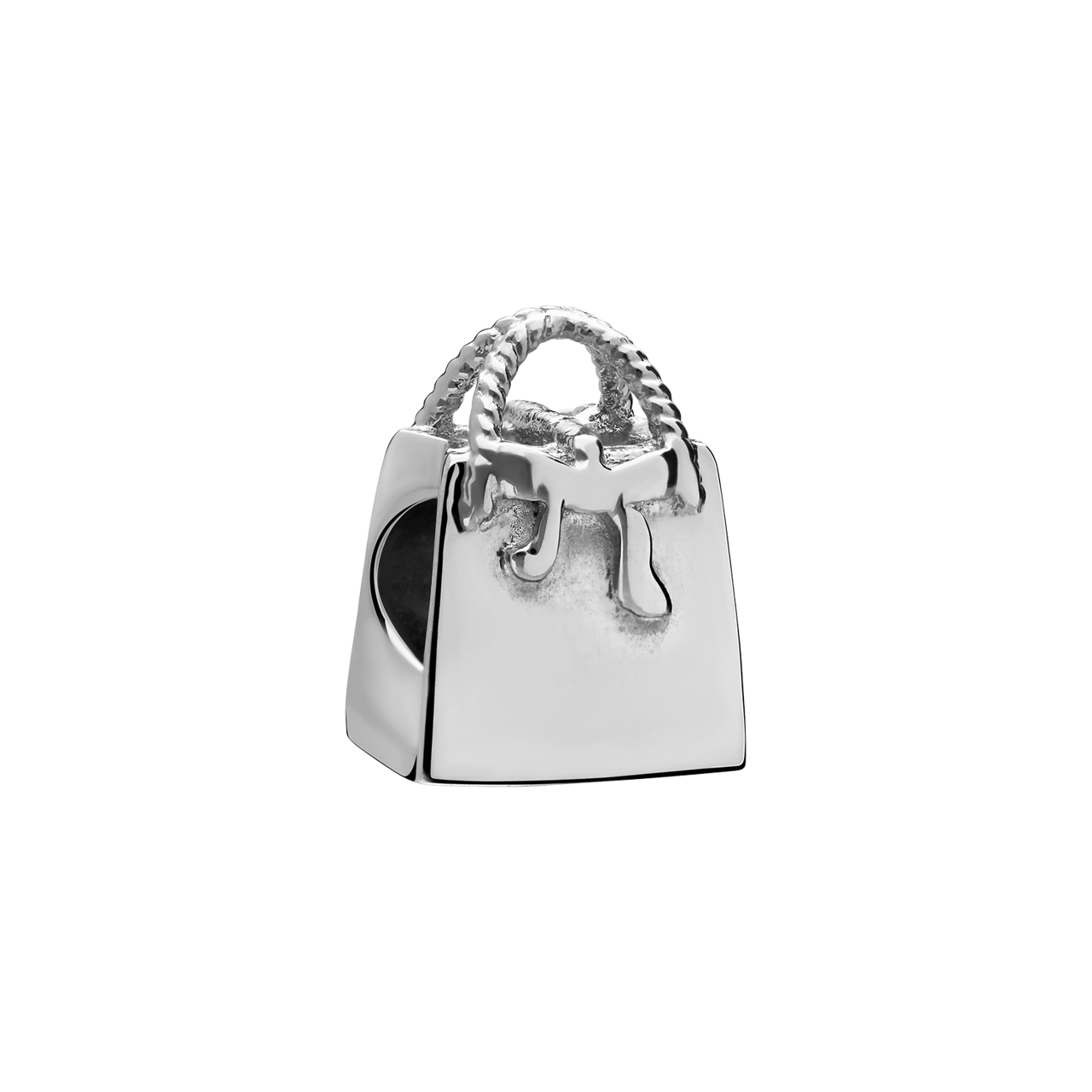 Charm aus Edelstahl Tasche mit Schleife