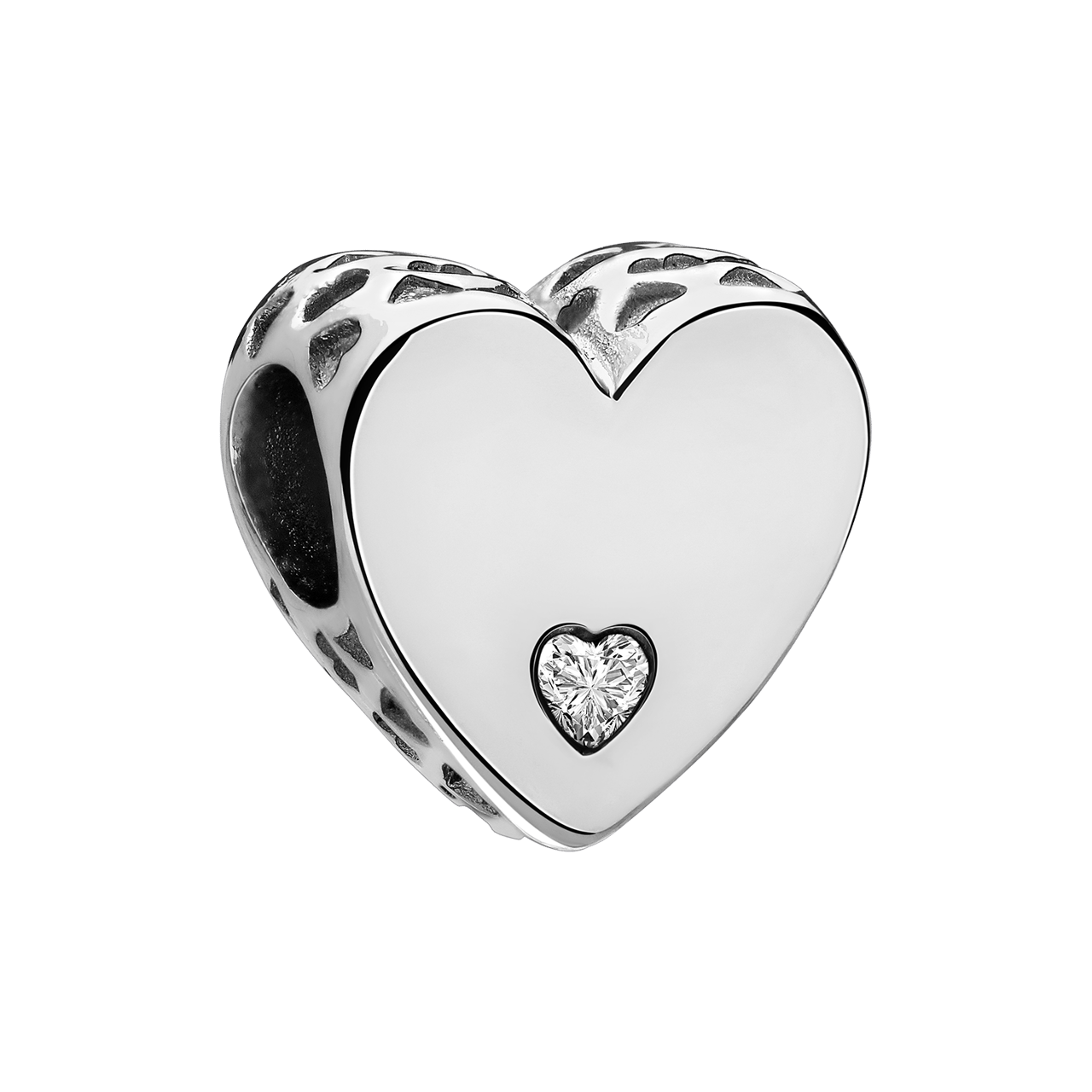 Charm aus Edelstahl Herz