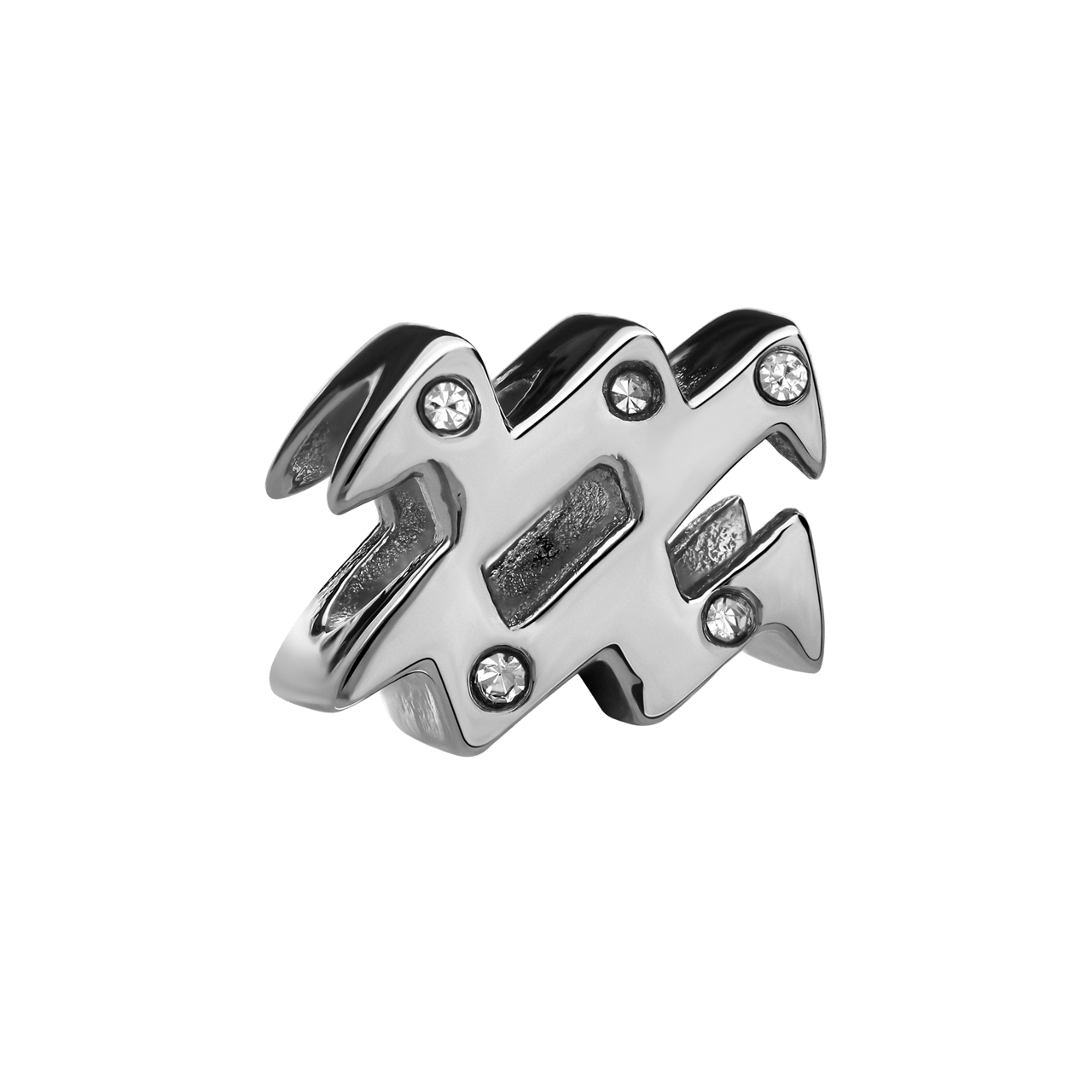Bettelarmband-Anhänger aus Edelstahl, Sternzeichen Wassermann