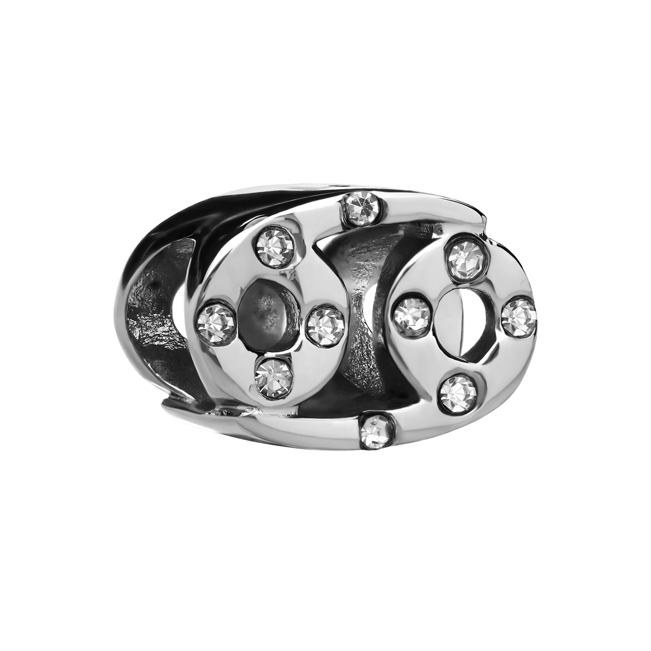Bettelarmband-Anhänger aus Edelstahl, Sternzeichen Krebs