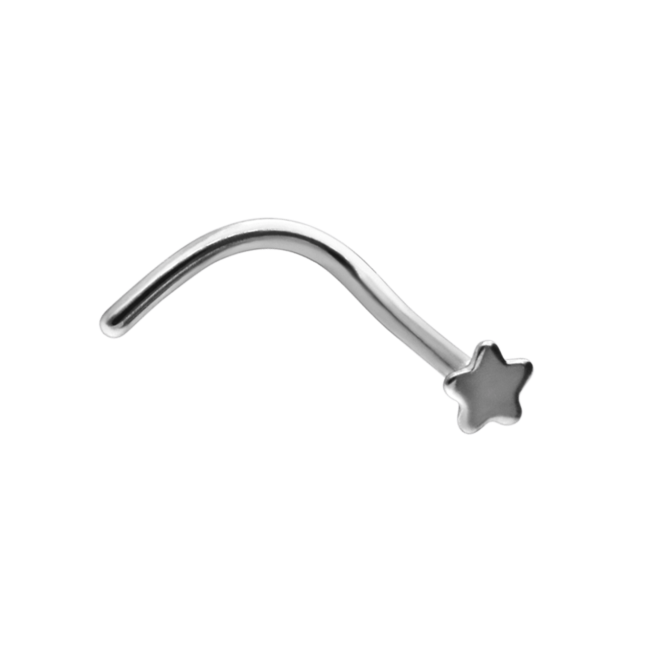 Titanium neuspiercing ster