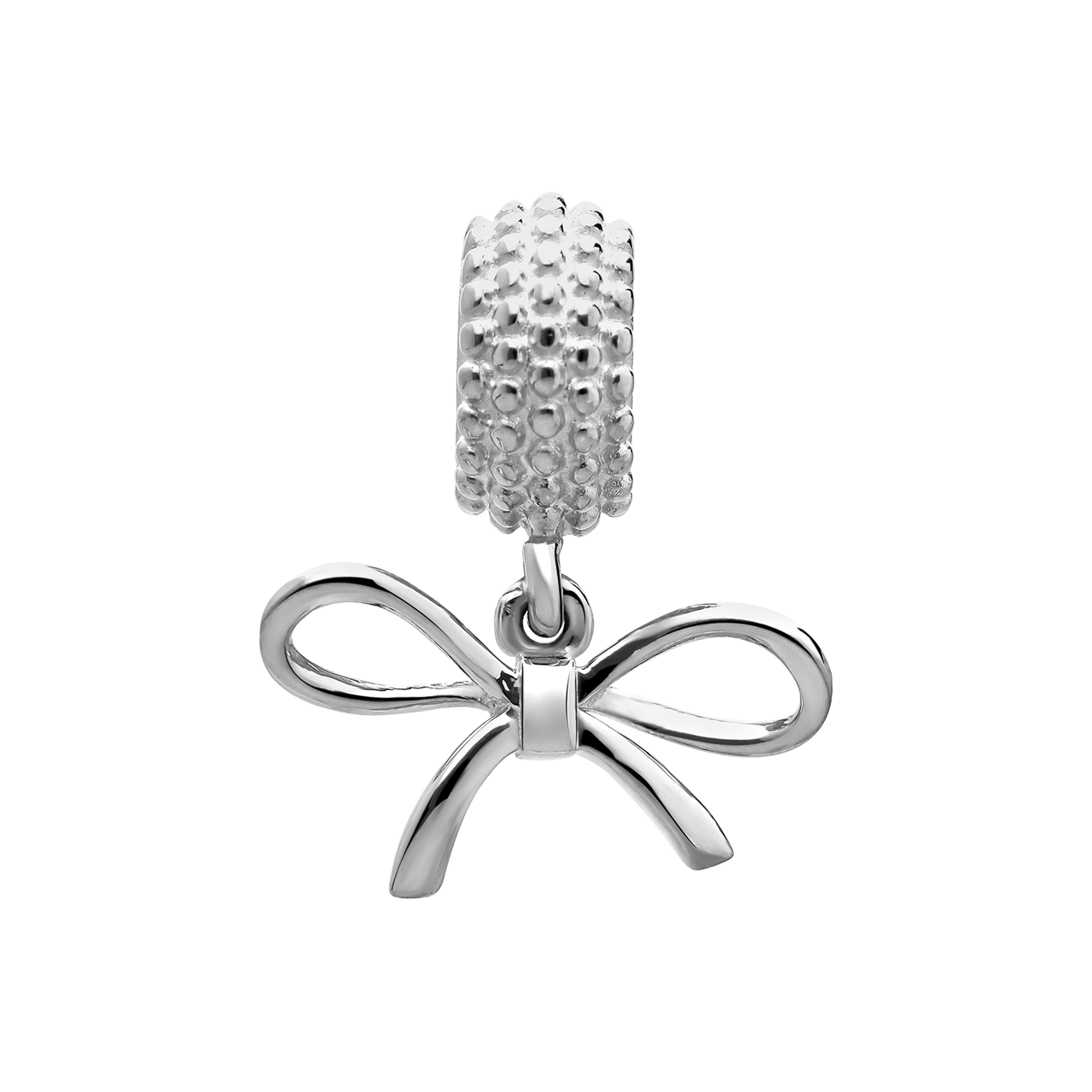 Charm aus 925er Silber, Schleife
