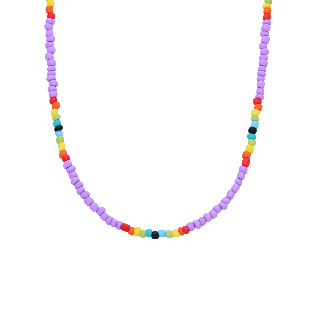 Bijoux kralenketting en armband paars