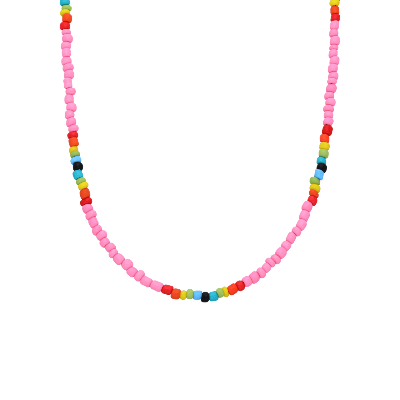 Bijoux kralenketting en armband roze