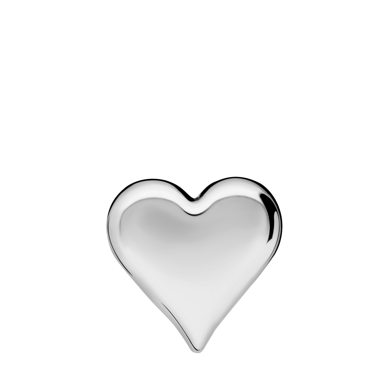 Zilverkleurige bijoux broche hart