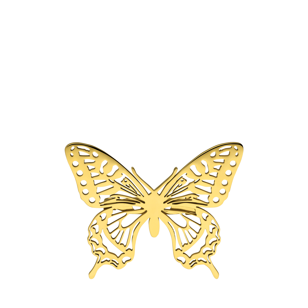 Goldene Modeschmuck-Brosche, Schmetterling, durchbrochen