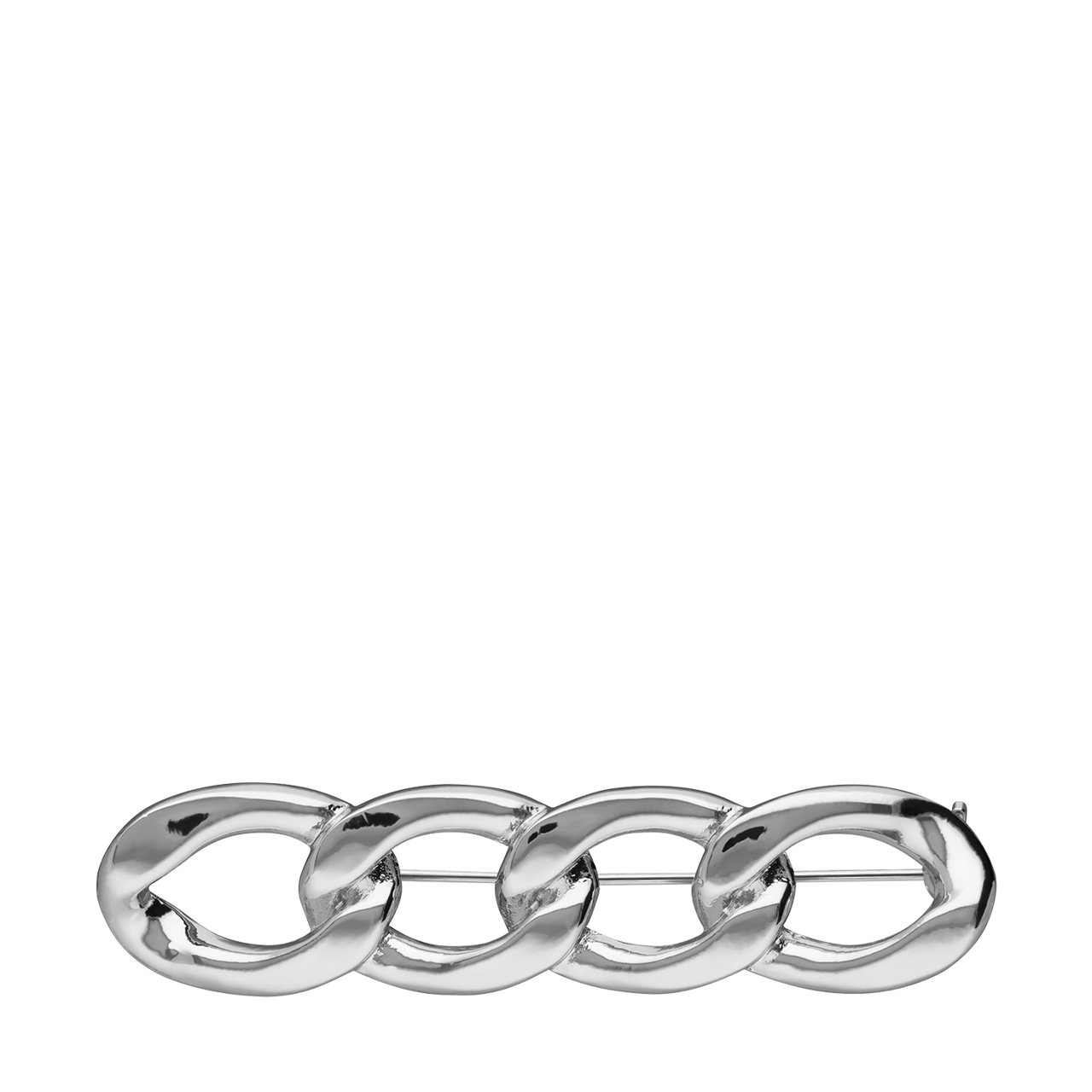 Zilverkleurige bijoux broche gourmet