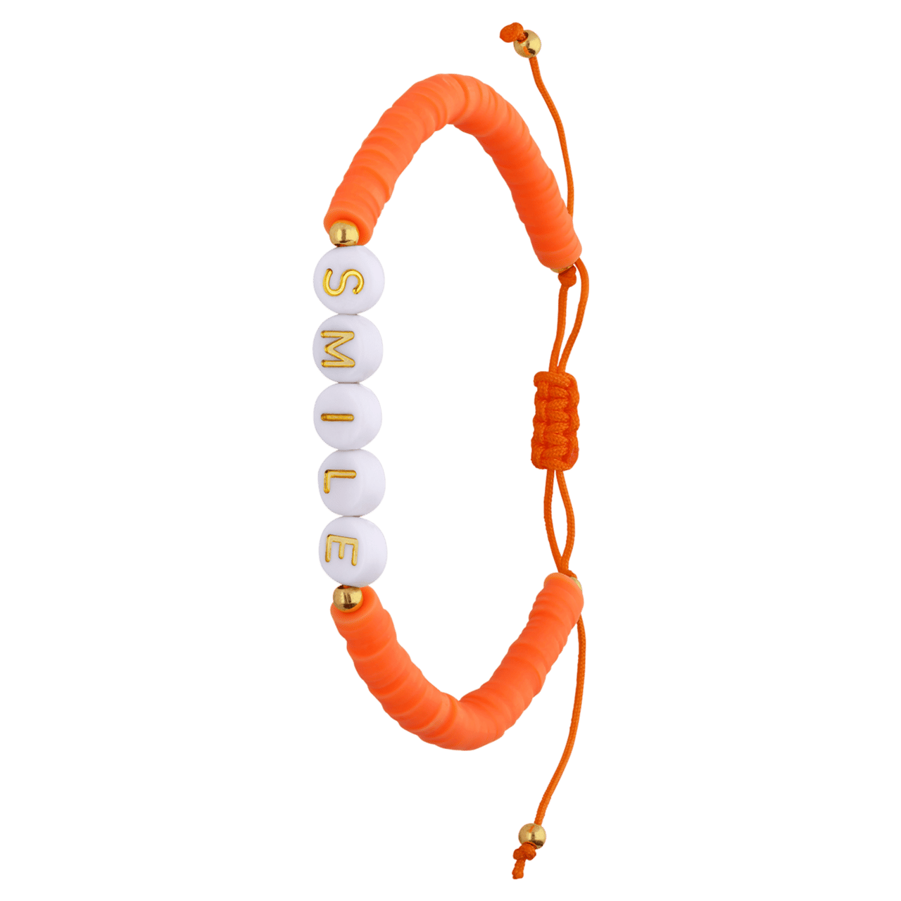 Orangefarbenes Modeschmuckarmband, Smile