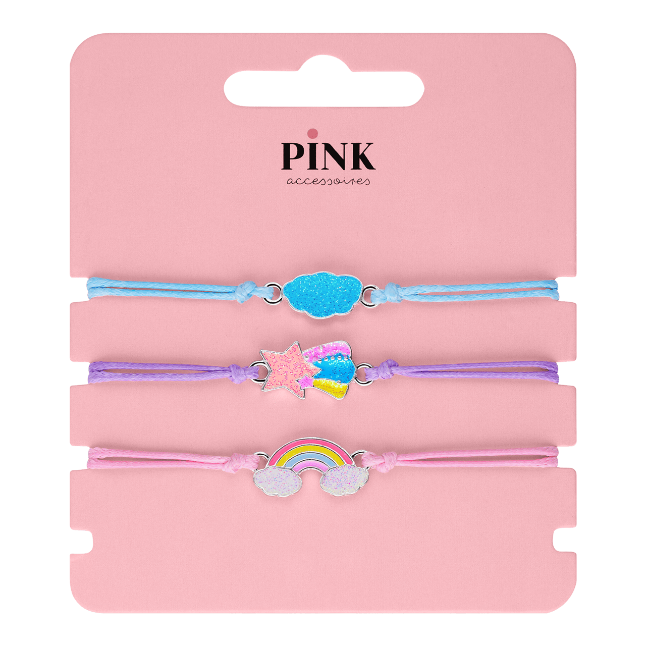 Bijoux armbanden set wolk, ster en regenboog