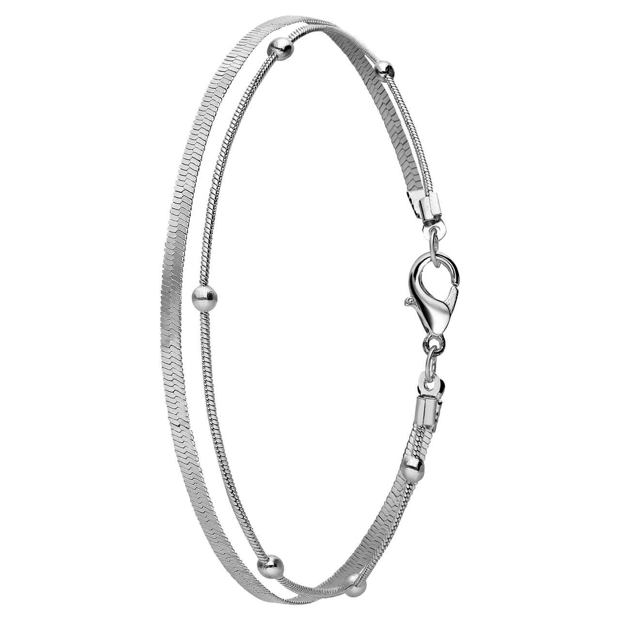 Bijoux zilverkleurige enkelbandje voor dames