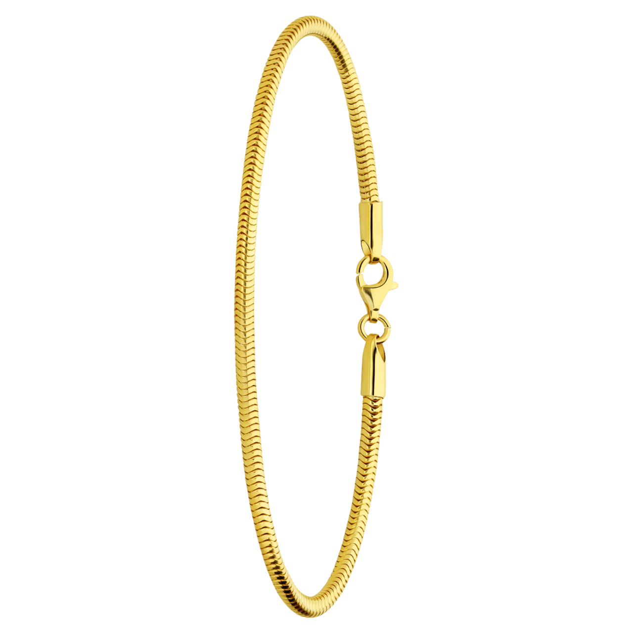 Zilveren goldplated koordarmband voor dames