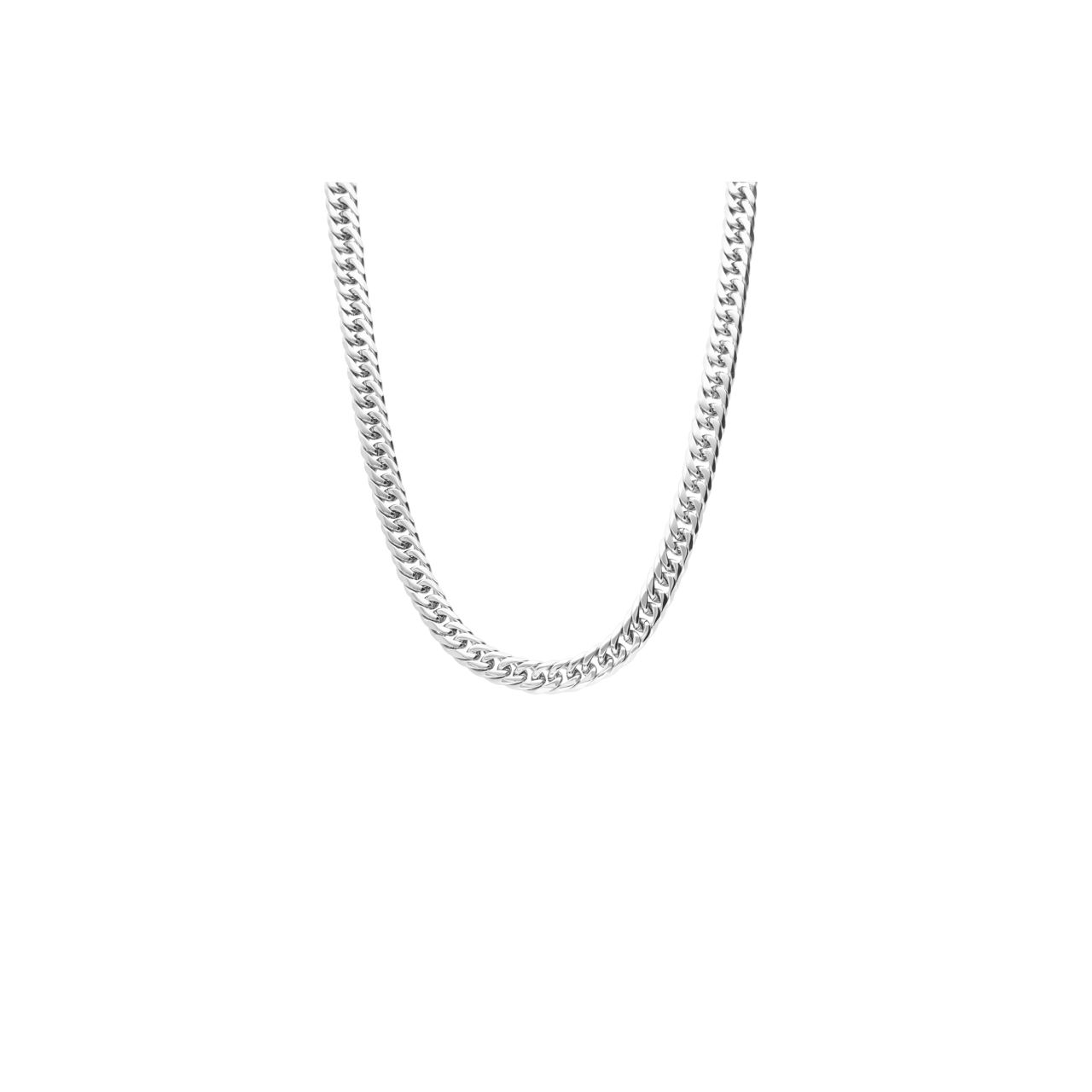 Stainless steel ketting met gourmetschakel