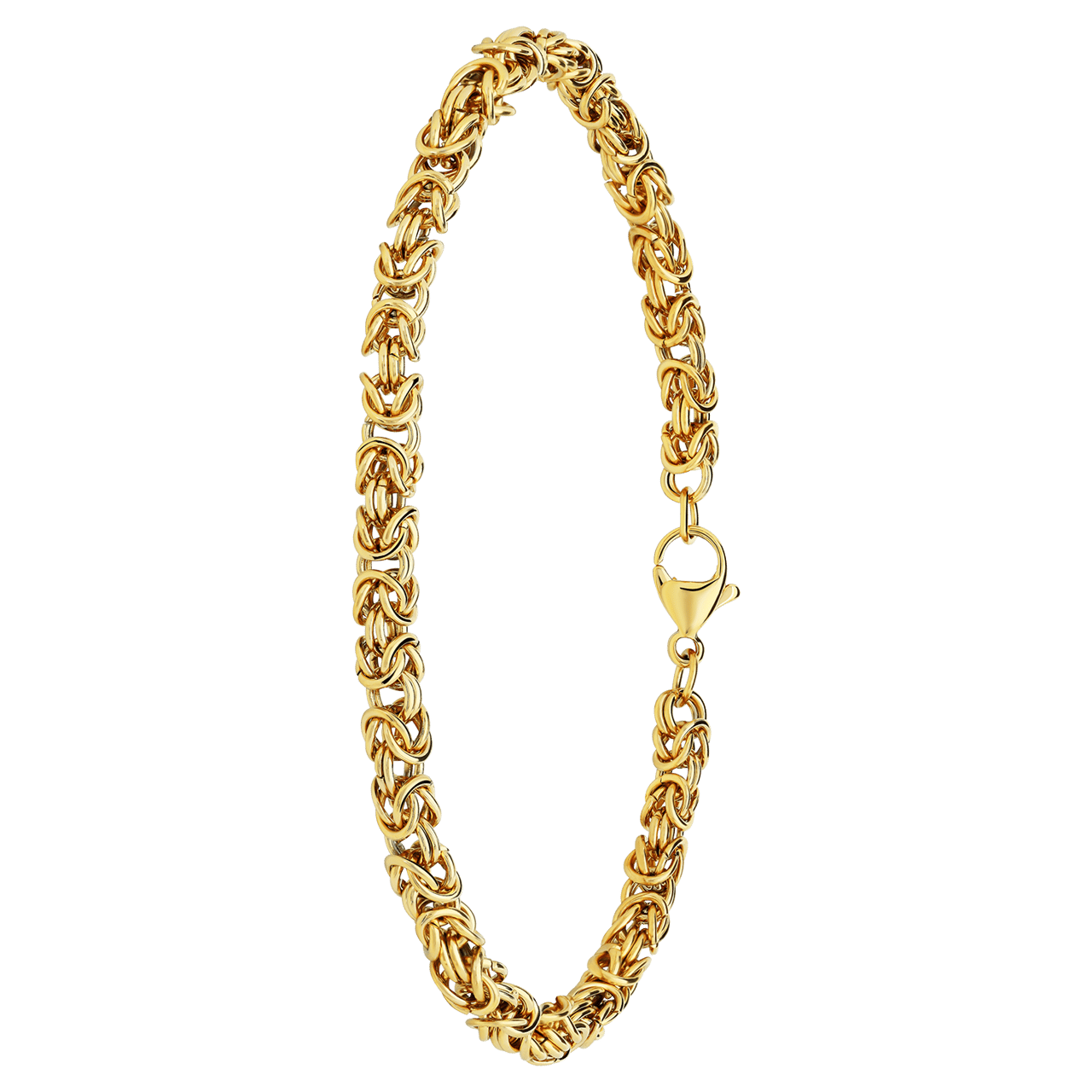 Stalen goldplated kinderschakelarmband